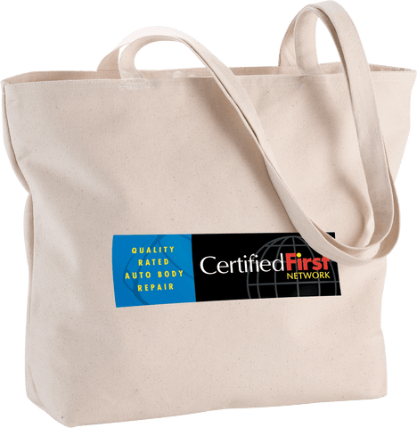 Zippered 10oz Cotton Canvas Shopper Tote custom branded promotional totes