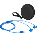 ZipSound USB-C Wired Earbuds with Microphone in Royal — supplier blank view