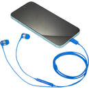 ZipSound USB-C Wired Earbuds with Microphone in Royal — supplier blank detail view