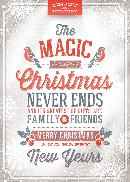 Flat Standard front — Holiday Cards - FT107