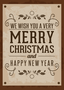 Flat Standard front — Holiday Cards - FT113