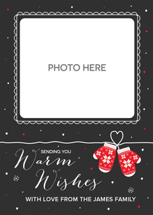 Flat Standard front — Photo Holiday Cards - PH116