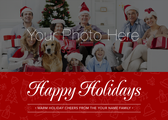 Flat Standard front — Photo Holiday Cards - PH102
