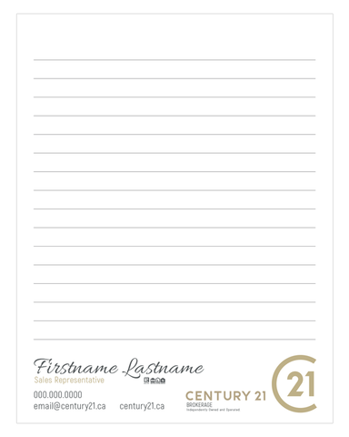 C21 Note Pads - 4.25" x 5.5" - Quarter Page 3 - New Era Print Solutions