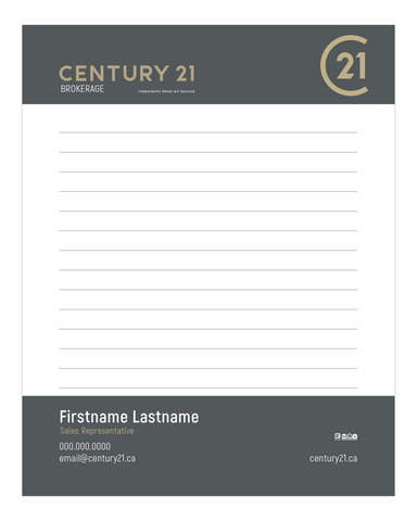 C21 Note Pads - 4.25" x 5.5" - Quarter Page 1 - New Era Print Solutions