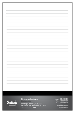 Sutton Notepads - 5.5" x 8.5" - Half Page 2