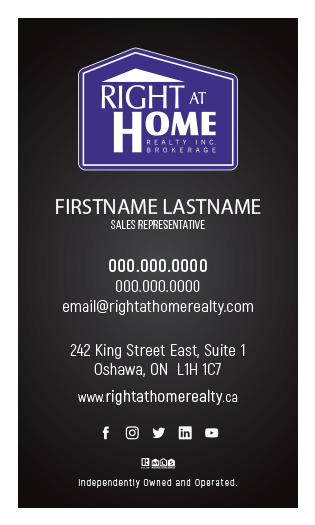 Right At Home Business Card Template - RAH-010