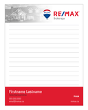Remax Notepads - 4.25" x 5.5" - Quarter Page 1