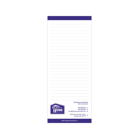 RAH Notepads - 3.5" x 8.5" - Slim 4