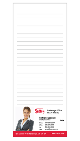 Sutton Notepads - 3.5" x 8.5" - Slim 1
