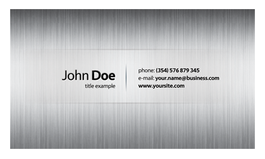Brushed Steel Business Card - FT - HDS-49