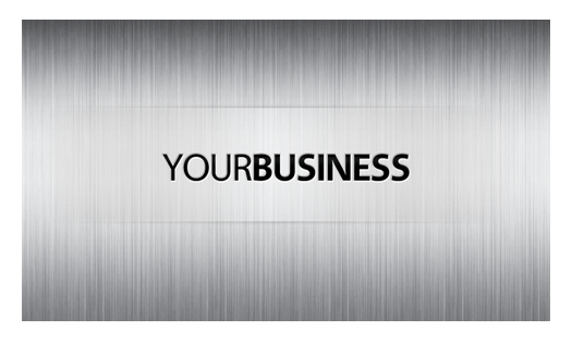 Brushed Steel Business Card - FT - HDS-49