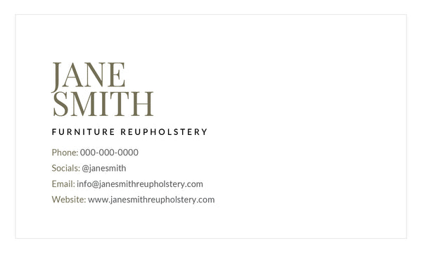 Olive Atelier Business Card - FT - HDS-67