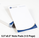 5.5" x 8.5" - Half Page Note Pads - New Era Print Solutions