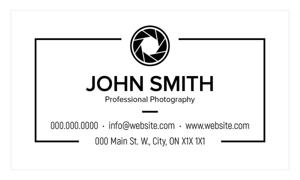 Noir Frame Business Card - FT - HDS-79
