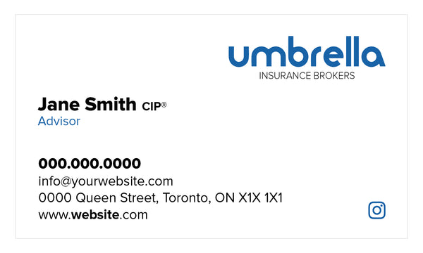 Blue Umbrella Business Card - FT - HDS-80