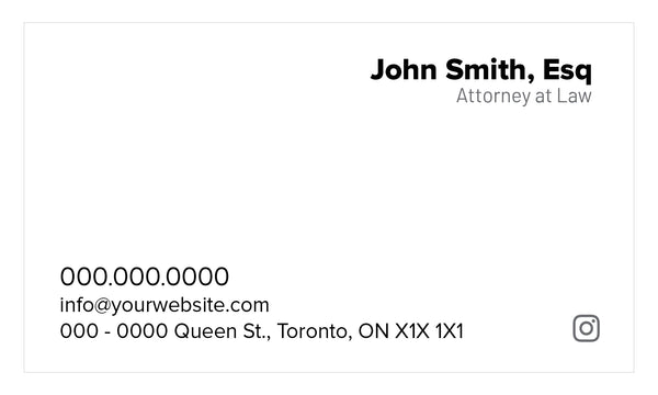 Justice Signature Business Card - FT - HDS-81