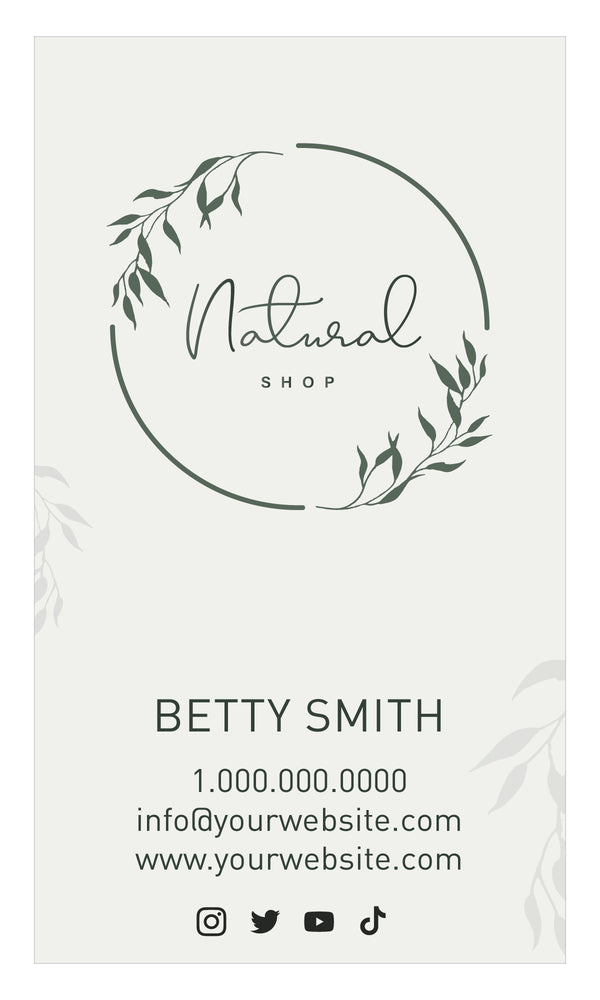Natural Leaf Business Card - FT - HDS-90