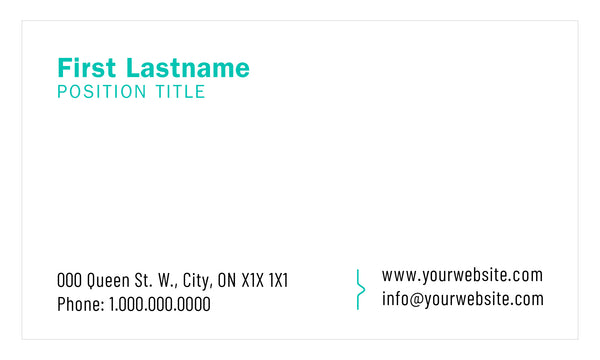 Aqua Minimal Business Card - FT - HDS-72