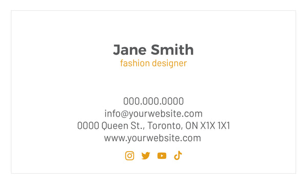 Golden Fashion Business Card - FT - HDS-76