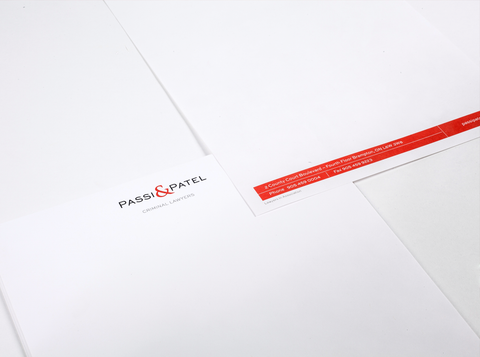Custom printed letterhead with logo and business details