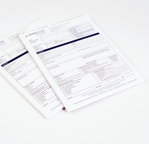 8.5 × 11 inch full page custom printed notepad