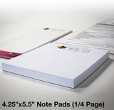 4.25" x 5.5" - Quarter Page Note Pads - New Era Print Solutions